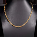 Iced Out Moissanite Rope Chain Necklace 925 Silver Buckle Hiphop Jewelry 18K Gold Plated Men Link Necklace Stainless Steel