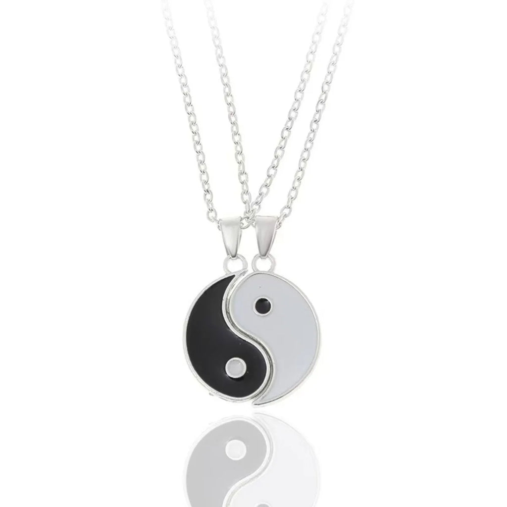 Tai Chi Yin Yang Pendant Necklace Set