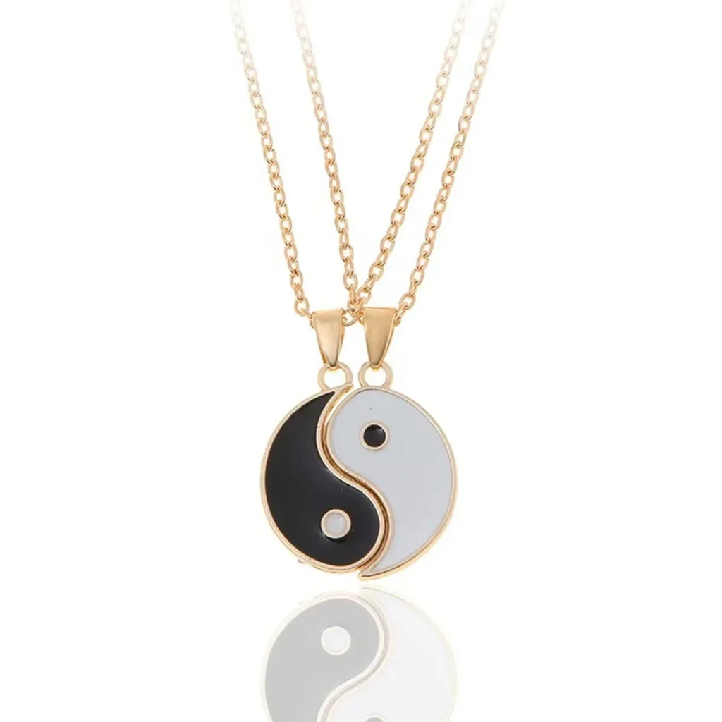Tai Chi Yin Yang Pendant Necklace Set