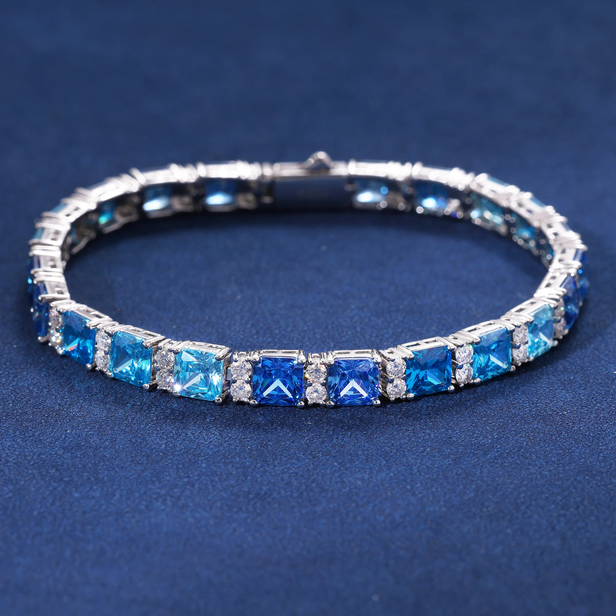 New Arrival Luxury Unisex S925 Tennis Bracelet Princess Cut VVS Moissanite Gradient Pink 6.5mm Fine Jewelry Party Gift Certified