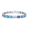 New Arrival Luxury Unisex S925 Tennis Bracelet Princess Cut VVS Moissanite Gradient Pink 6.5mm Fine Jewelry Party Gift Certified