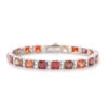 New Arrival Luxury Unisex S925 Tennis Bracelet Princess Cut VVS Moissanite Gradient Pink 6.5mm Fine Jewelry Party Gift Certified