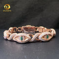 New Design Green Marquise Evil Eyes 12mm Rapper Jewelry GRA Certificate Iced Out S925 Moissanite Diamond Infinity Cuban Bracelet
