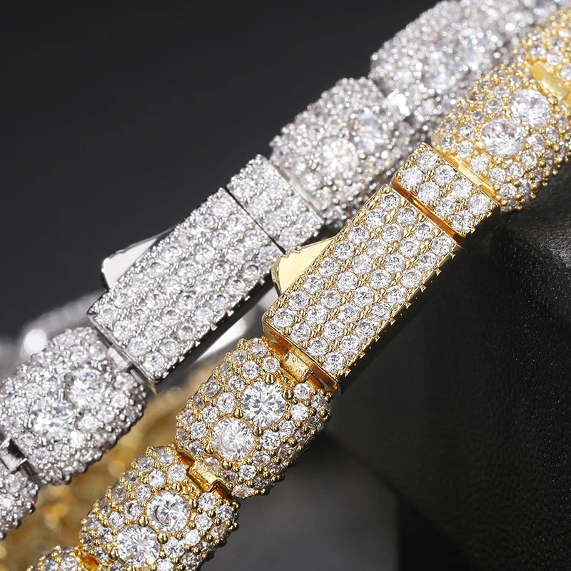 Bling Design Jewelry Pass Diamond Tester 925 Pure Silver Tennis Bracelet 7mm Vvs Moissanite Diamond Men Bracelet