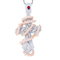 Elite 2 Tone Snake Thorn Cross Pendant