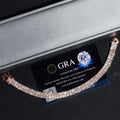 Double Rows Diamond 6mm Width Tennis Chain Silver 925 Vvs Moissanite Hip Hop Jewelry Lab Diamond Tennis Bracelet
