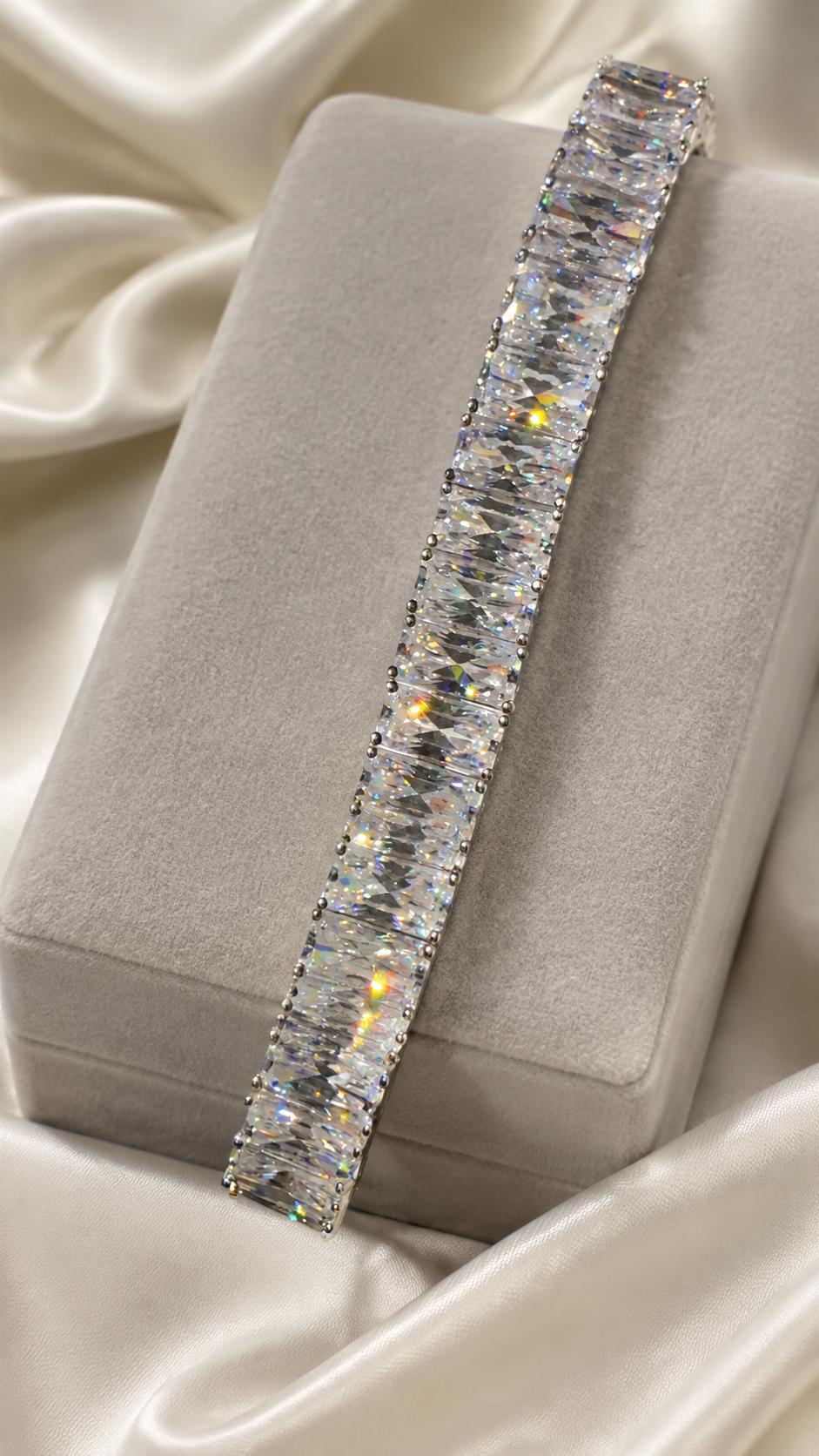 Elite 8mm Moissanite Tennis Chain Bracelet