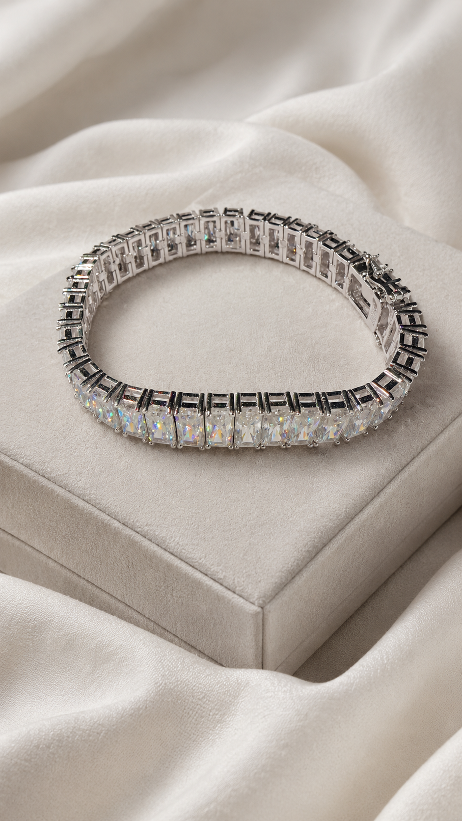 Elite 8mm Moissanite Tennis Chain Bracelet