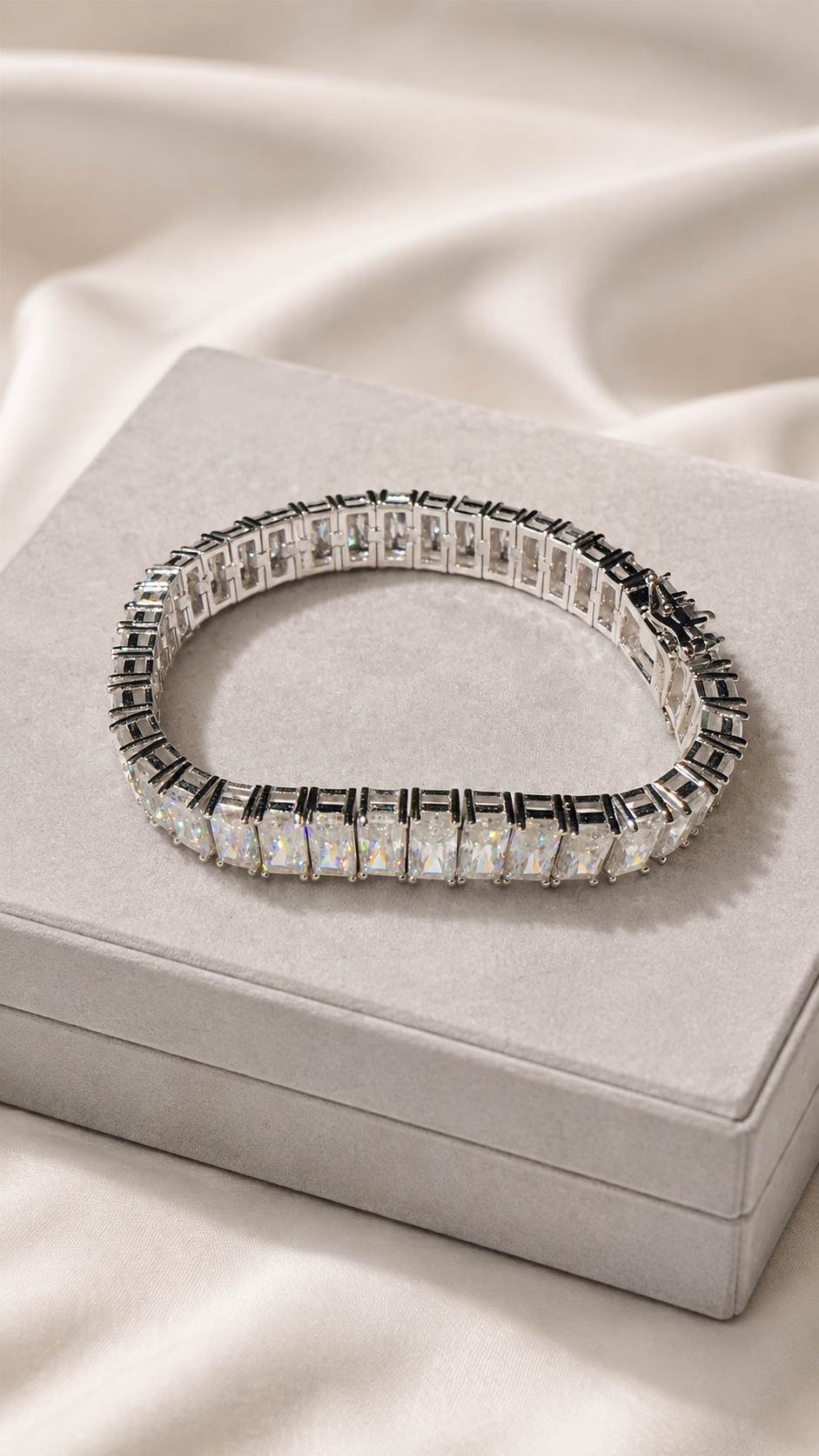 Elite 8mm Moissanite Tennis Chain Bracelet