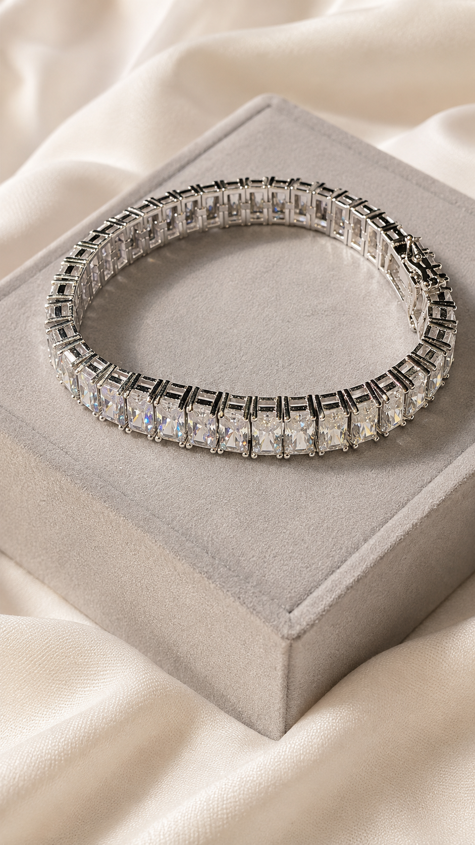 Elite 8mm Moissanite Tennis Chain Bracelet