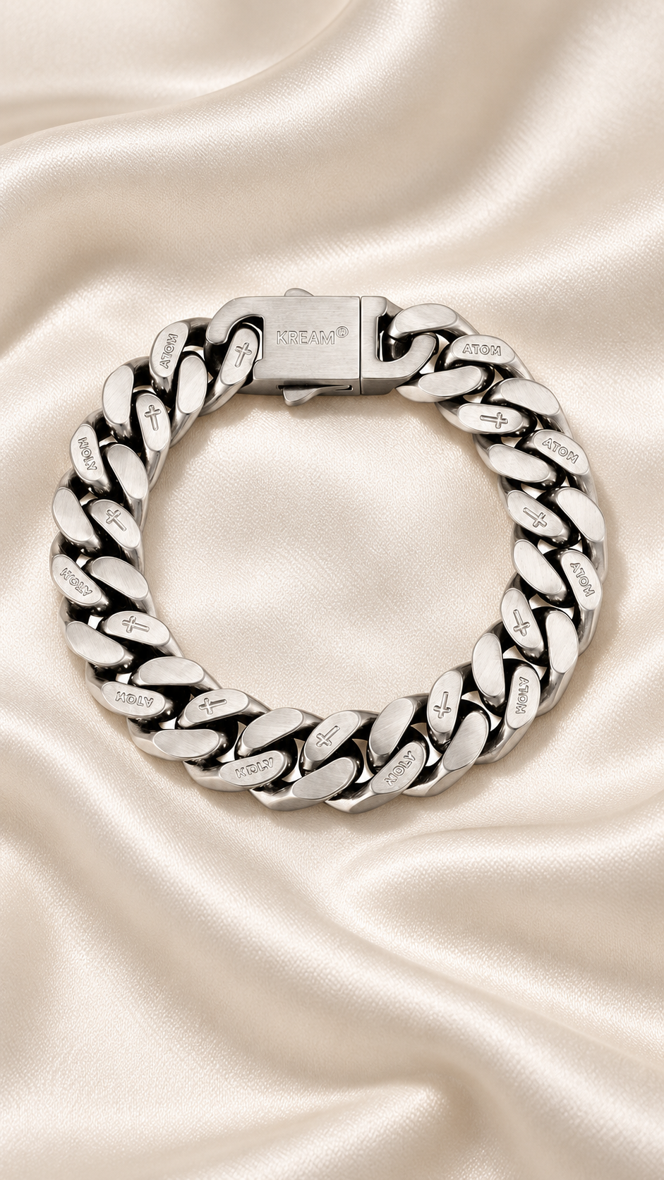 Double-sided Brushed Cuban Bracelet