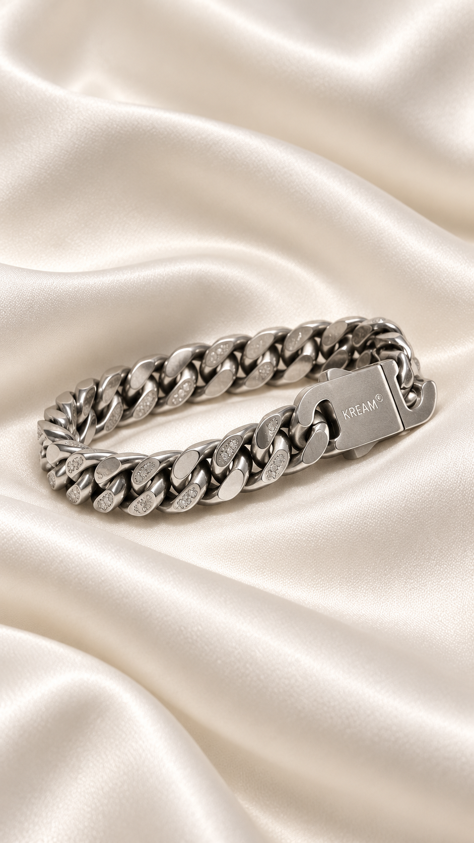 Double-sided Brushed Cuban Bracelet