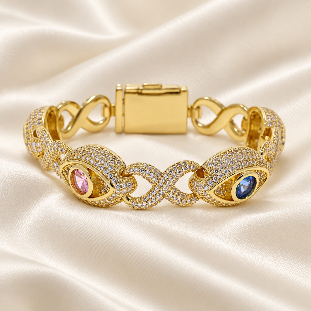 Evil Eye Infinity Link Bracelet