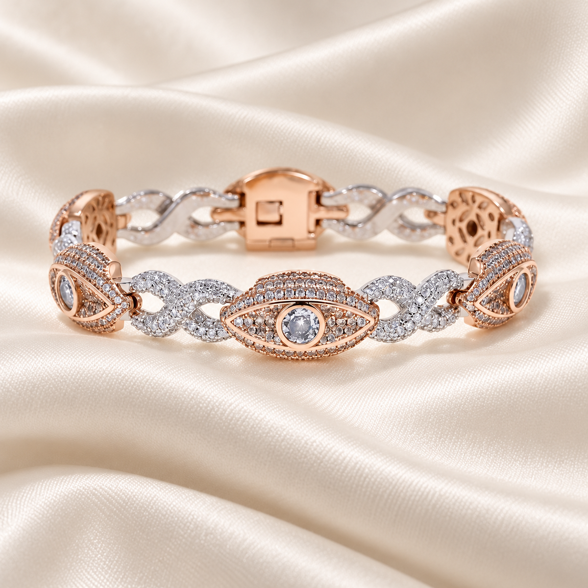 Evil Eye Infinity Link Bracelet