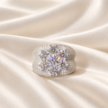 Vendetta Flower Moissanite Diamond Ring