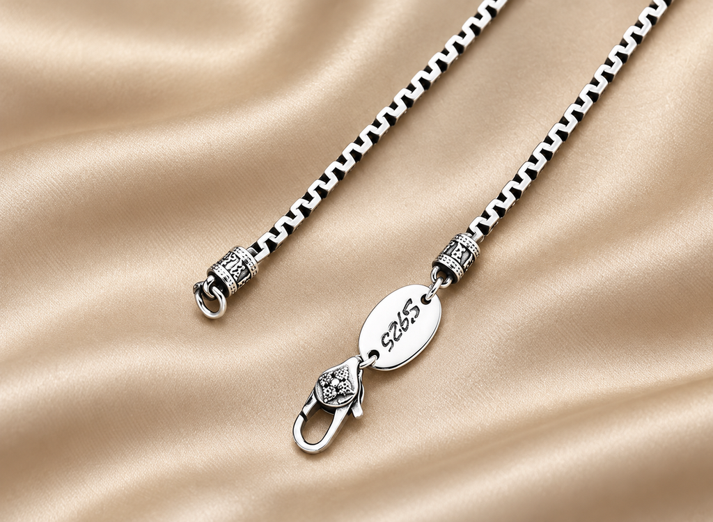 3mm S925 Sterling Silver Box Necklace