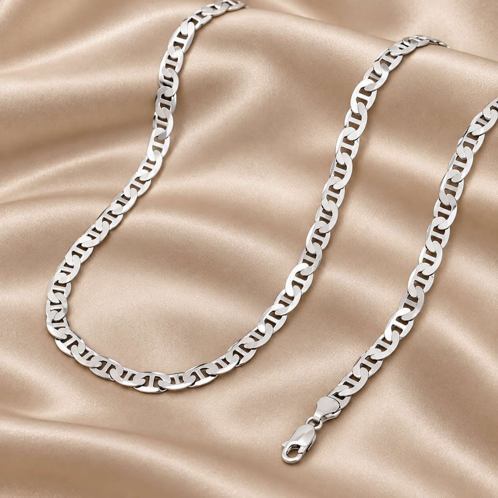 Flat Mariner Silver Necklace