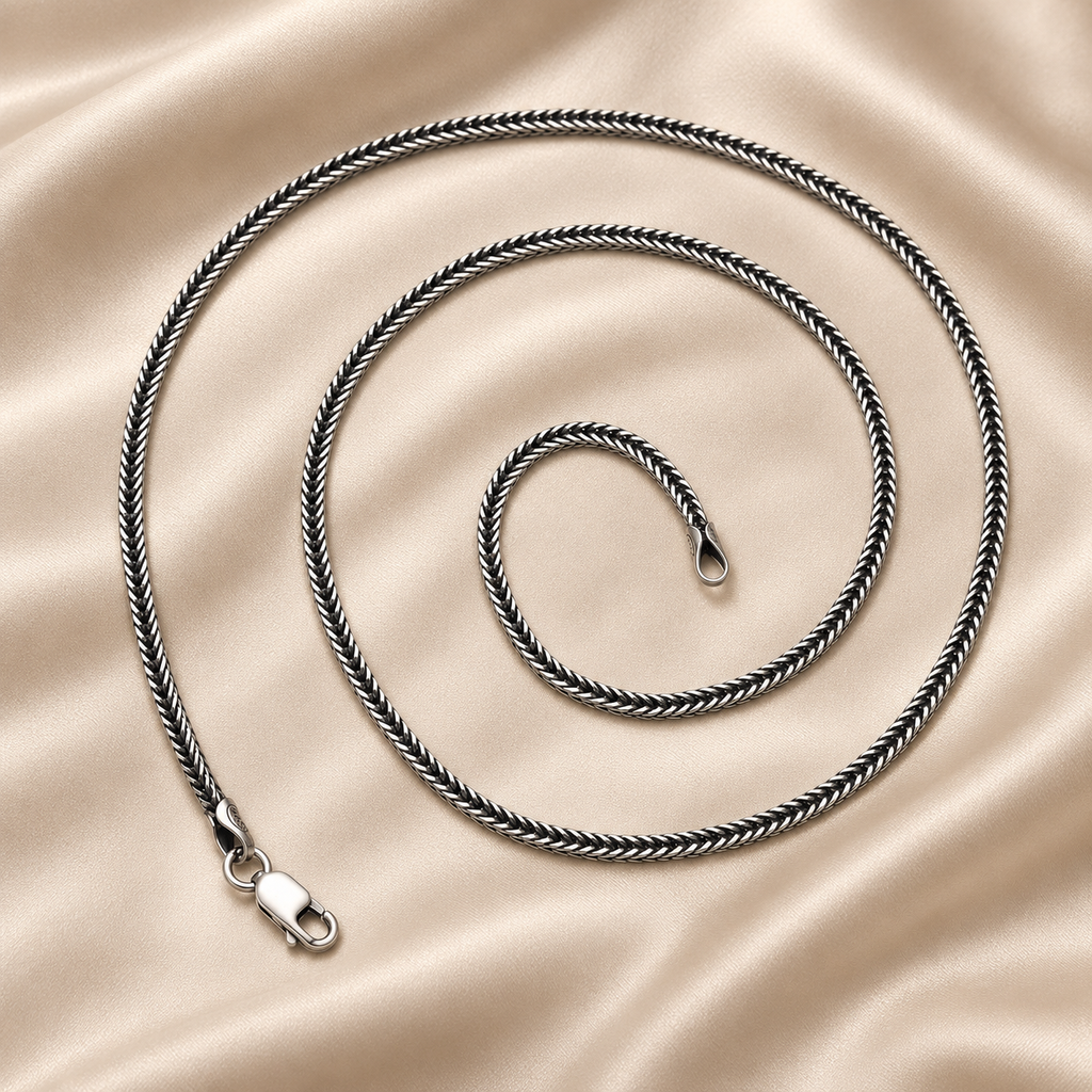 2mm Franco Black Rhodium Plated Necklace
