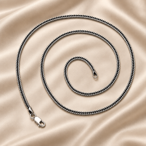 2mm Franco Black Rhodium Plated Necklace