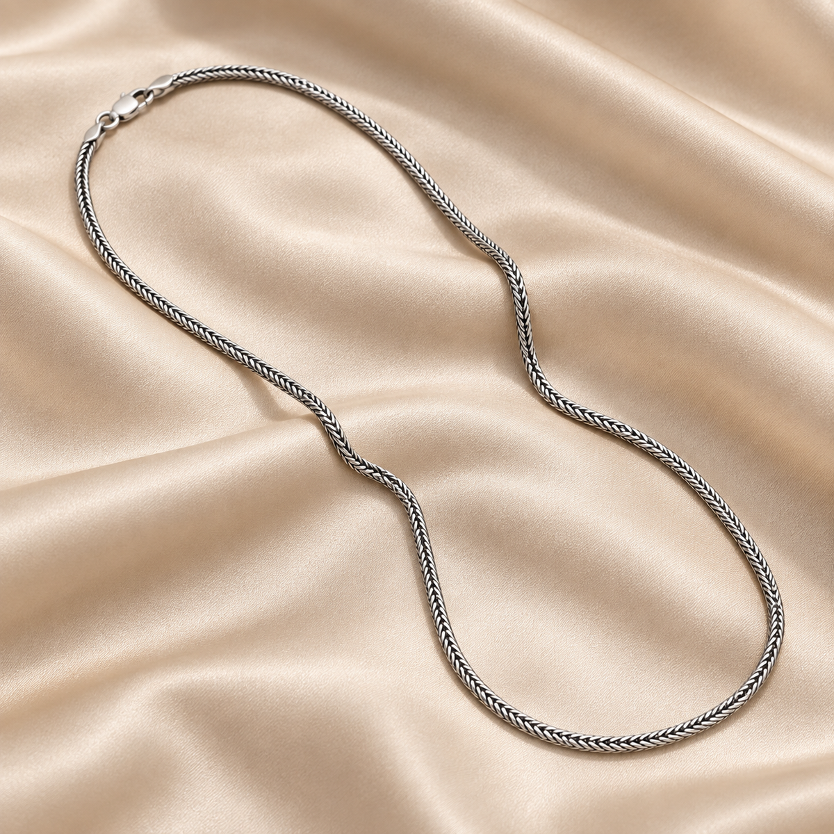 2mm Franco Black Rhodium Plated Necklace