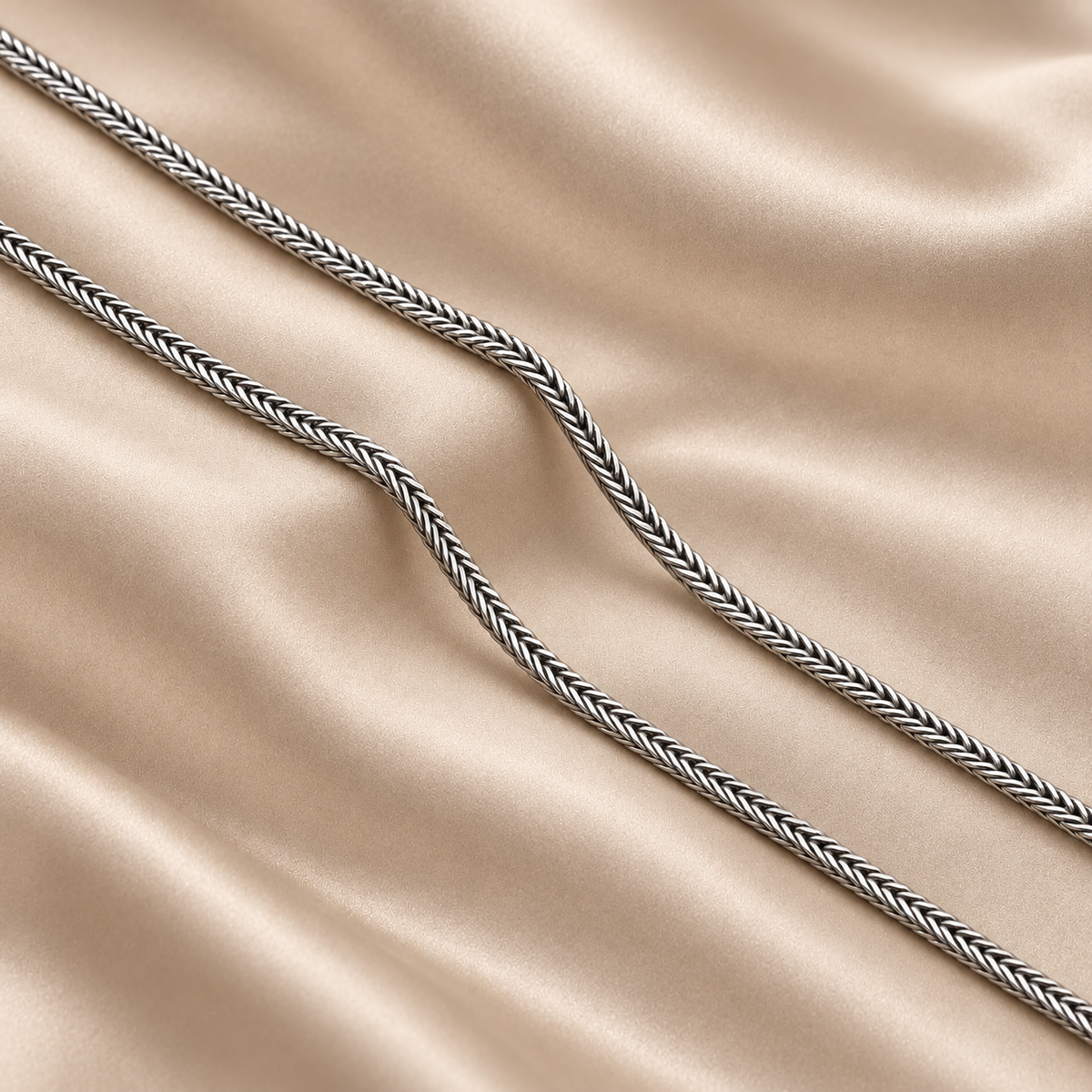 2mm Franco Black Rhodium Plated Necklace