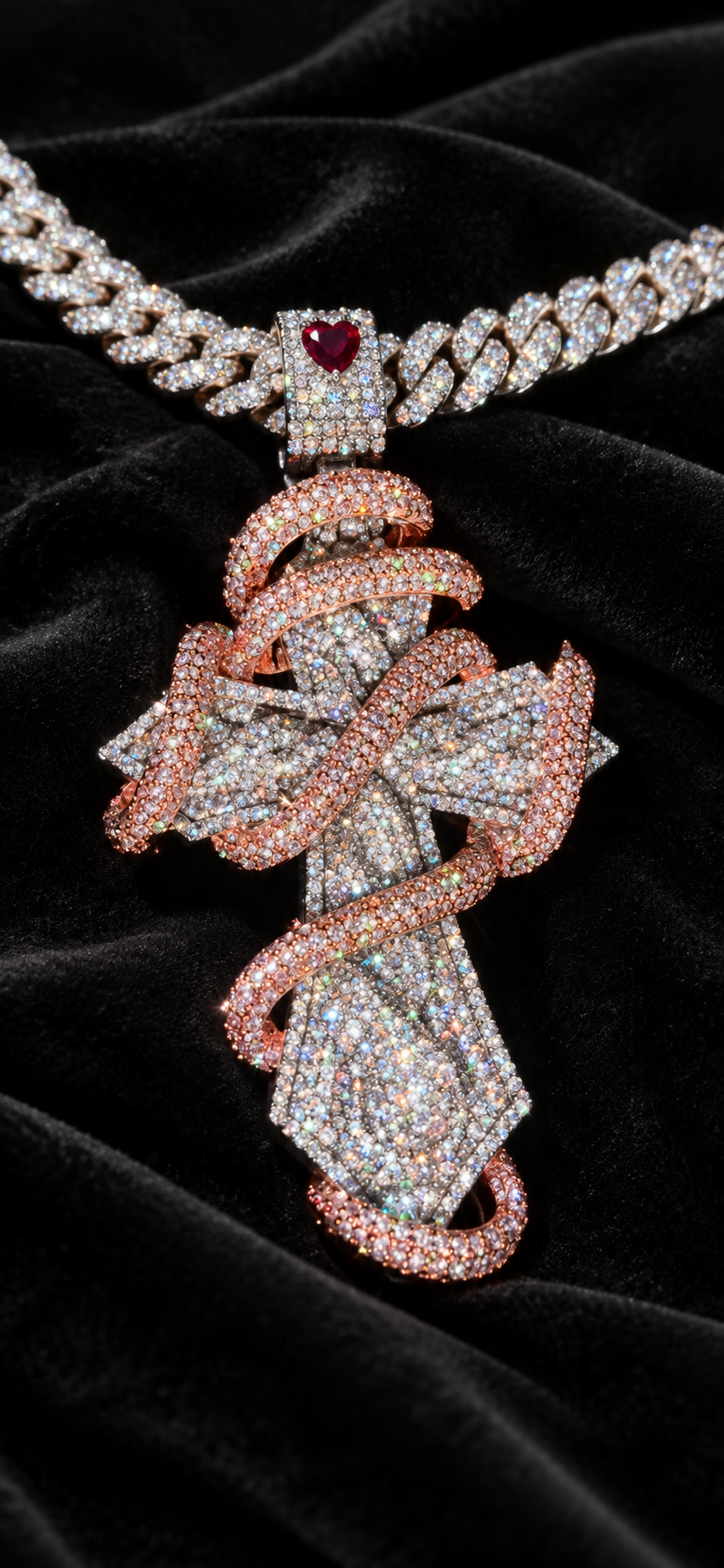 Elite Snake Cross Pendant